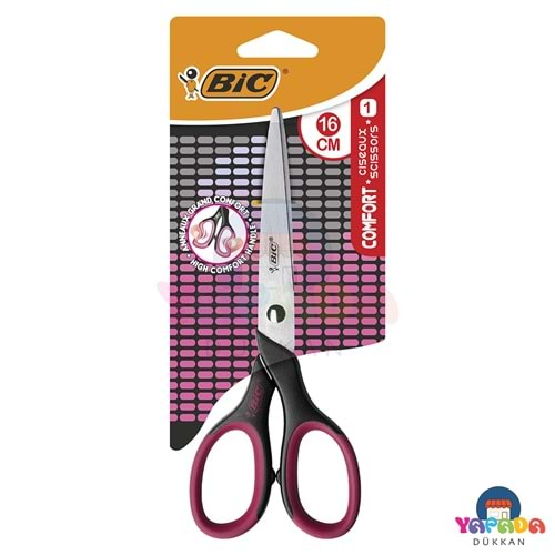 BIC Comfort 16 cm Çelik Bıçaklı Ergonomik Öğrenci Makası - Asorti Renk