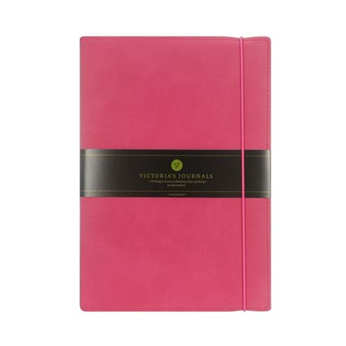 Victoria's Journals Bufallo İkili Defter 64 sayfa. 32 çizgili+32 sayfa noktalı 9x14 cm Pembe