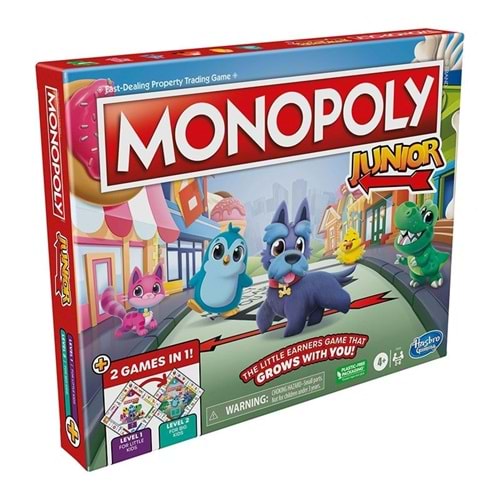 Hasbro Monopoly Junior 2'si 1 Arada Kutu Oyunu