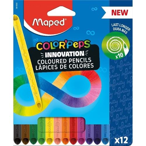Maped Color'Peps İnfinity Mum Boya Kalemi 12 Renk