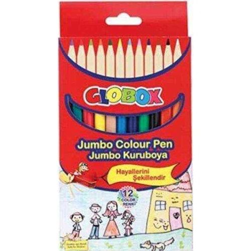 Globox 12 Renk Jumbo Kuru Boya