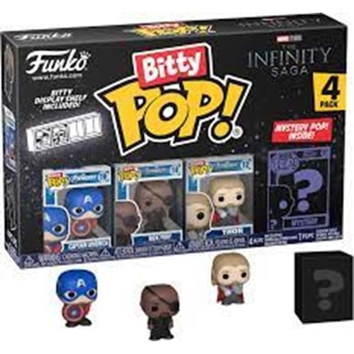Funko Bitty POP Figür: Marvel- Captain America 4'lü Paket
