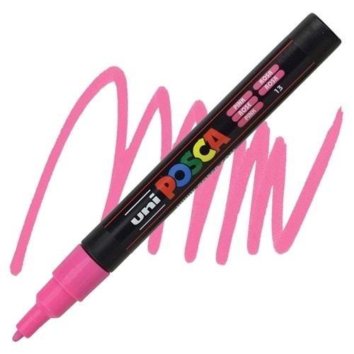 Uni Posca Akrilik Marker 0.9-1.3 Pembe Pc-3M