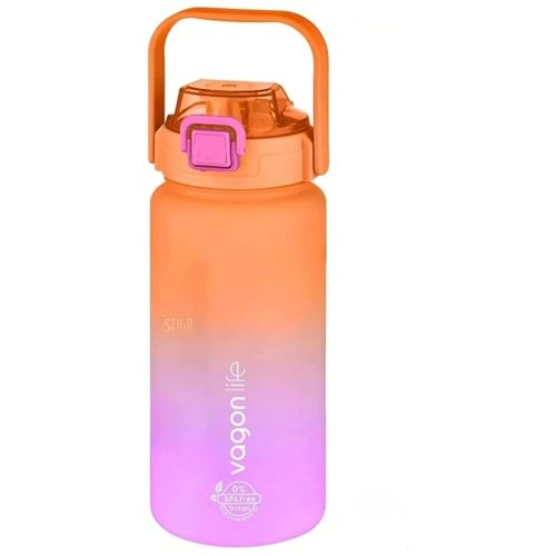 Vagonlife 1500 Ml Su Matarası Vgn-2213 Turuncu - Pembe