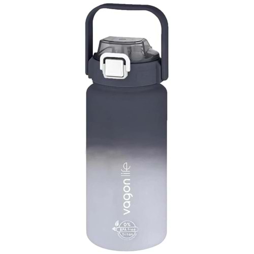 Vagonlife 1500 Ml Su Matarası VGN-2213 Siyah - Beyaz