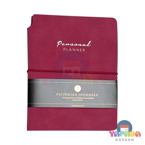Victoria's Journals Kuka Pesonal Planner Defter A6, 80 gr. 96 Yaprak Çizgili Fuşya