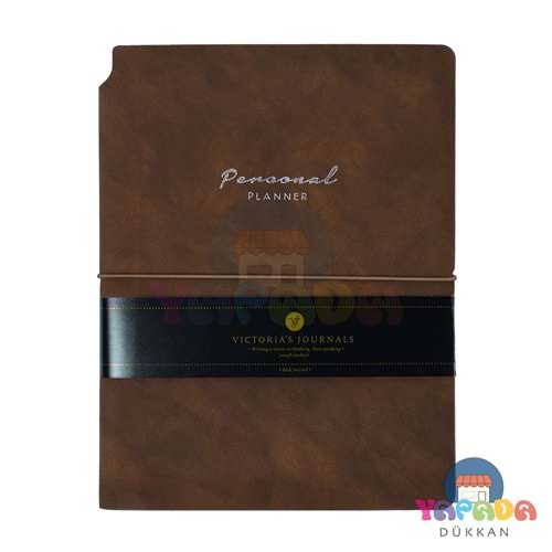 Victoria's Journals Kuka Personal Planner Defter A5 80 gr. 96 yp. Çizgili Mavi