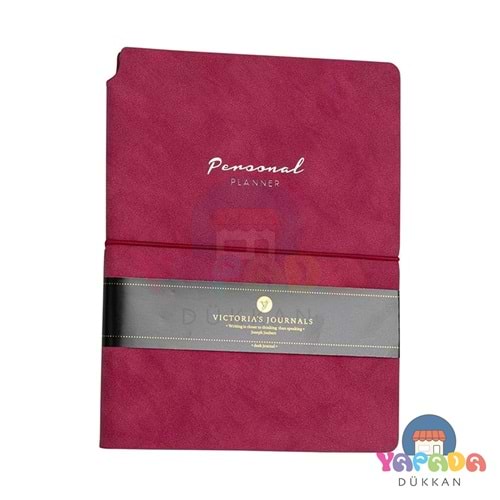 Victoria's Journals Kuka Personal Planner Defter A5 80 gr. 96 yp. Çizgili Fuşya
