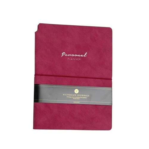 Victoria's Journals Kuka Personal Planner Defter 19x25 80 gr. 96 yp. Çizgili Fuşya