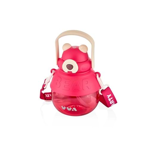 Vagonlife V-1003 Bear Askılı Su Matarası Pembe 1000 ml