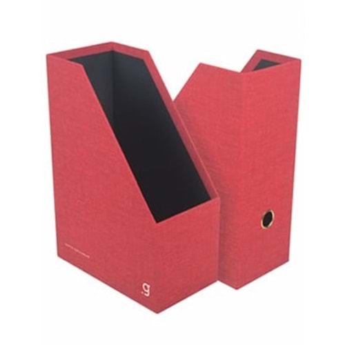 Gıpta Exclusive Magazinlik Offıce 2 Adet Karton Kumaş Kırmızı Ex17040-12X23x31