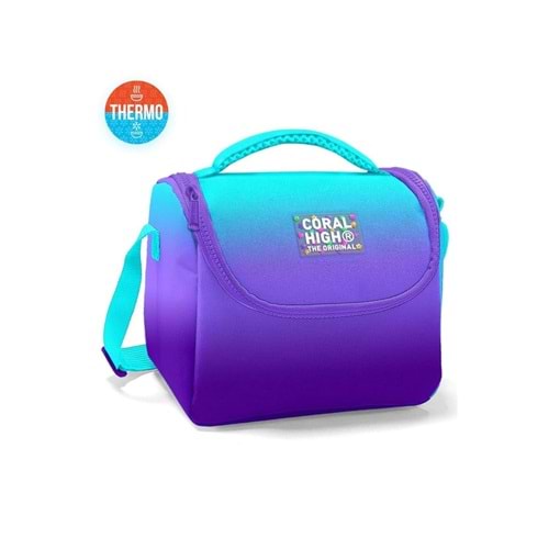 Coral High Turkuaz Mor Renk Geçiş Thermo Beslenme Çantası 11763