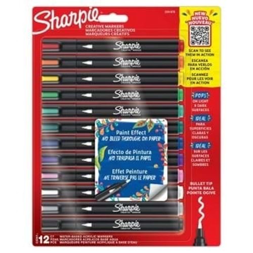 Sharpie Creative Marker Akrilik Yuvarlak Uç 12li