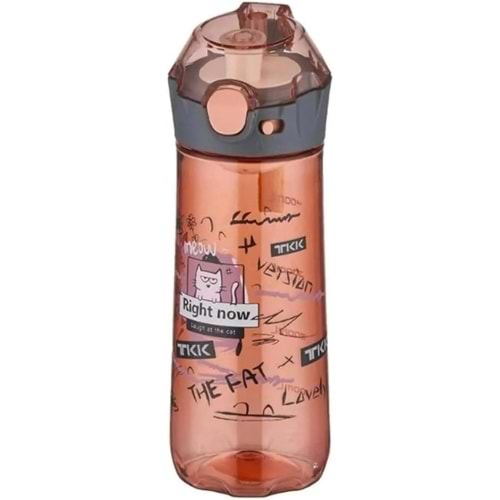 VagonLife 500 ml Tkk T-1008 Desenli Su Matarası Pink