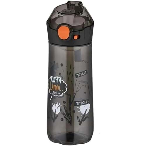 VagonLife 500 ml Tkk T-1008 Desenli Su Matarası Black