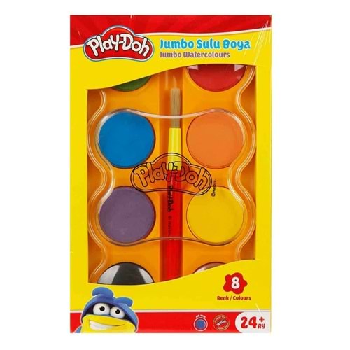Play-Doh Jumbo Sulu Boya 8 Renk 40 Mm