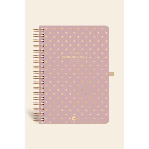 Lecolor - 2024 / 2025 Akademik Ajanda 17x24 cm Spiralli 24/25 Shine Mor