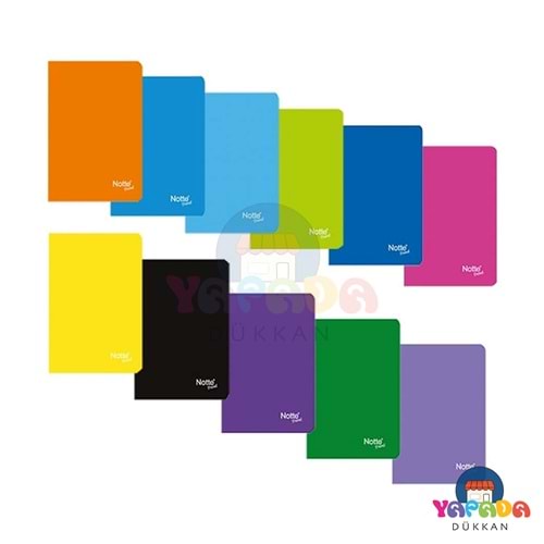 Notte Trend PP Kapak Dikişli A4 80 Yaprak Çizgisiz Defter Karma Renk 8691374103590