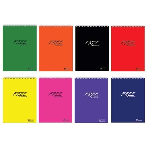 Keskin Color Free Office 145004 A4 80 Yaprak Çizgili Spiralli Bloknot