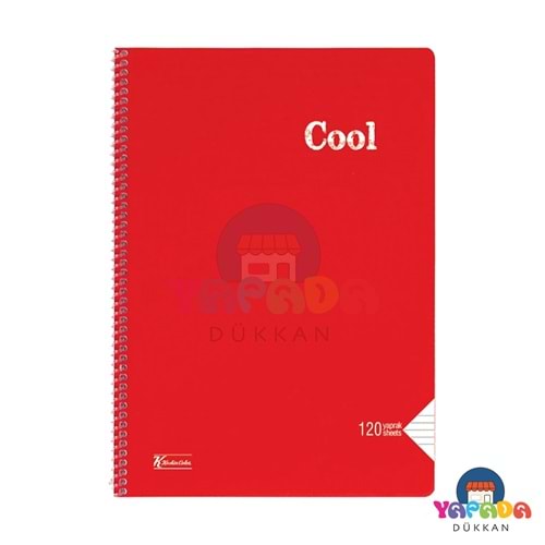 Keskin Color Cool PP Kapak Spiralli A4 120 Yaprak Çizgili Defter Karma Desen 321651-99