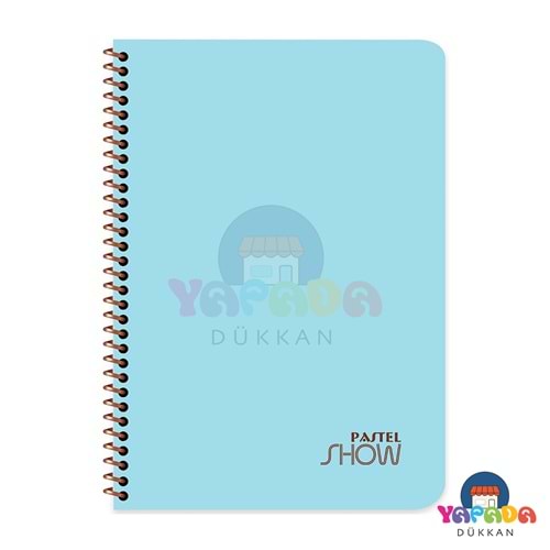 Keskin Color Pastel Show PP Kapak Spiralli A4 120 Yaprak Kareli Defter Pastel Karma Renk 324452-99