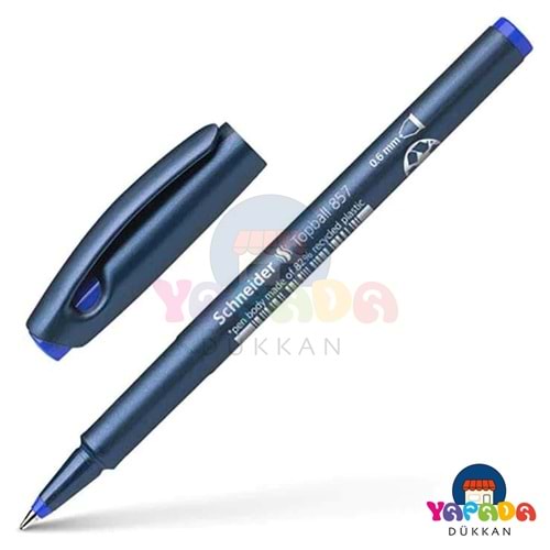 Schneider Topball 857 8573 0,6 mm Konik Metal Uçlu Mavi Roller Kalem