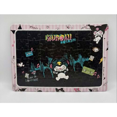 Laço Kids 42 Parça Kuromi Zeminli Puzzle