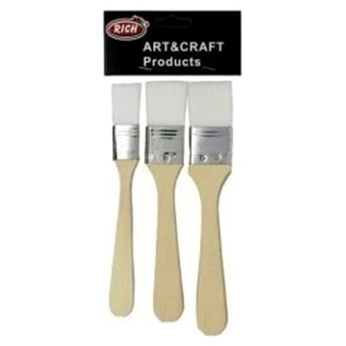Rich Ekonomik Set Fırça 3 Lü Beyaz Kıl