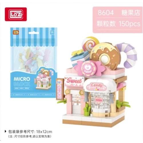 Loz Lego 8604 Mikro Blok Çanta Şekerleme Dükkan