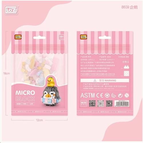 Loz Lego 8609 Mikro Blok Çanta Penguen