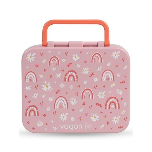 Vagonlife VGN092 1000 ml Pembe Lunchbox Beslenme ve Yemek Kabı
