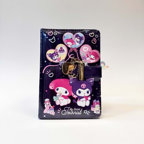 Victoria's Journals Kuromi Kilitli Günlük . A6, 192 sayfa , 80 gram.