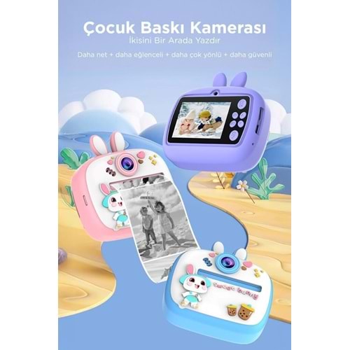 Torima TRM-CMR18 Dijital Video Fotoğraf Çocuk Kamerası Anlık Termal Resim Kağıt Baskılı Yazıcı