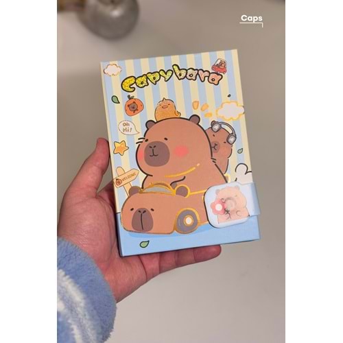 Capybara & Stitch A5 Mıknatıslı Lüx Bloknot Defter Sp24-507