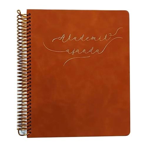 Victoria Journals 2236 Vegan Deri Spiralli Sert Kapak Ayraçlı Akademik Ajanda 100 Gr. 192 Sayfa 17x23cm 2025-2026