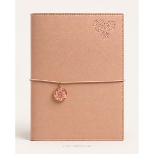 Victoria’s Journals Mekanizmalı Vegan Deri Kapaklı Defter 160 Sayfa - Taba