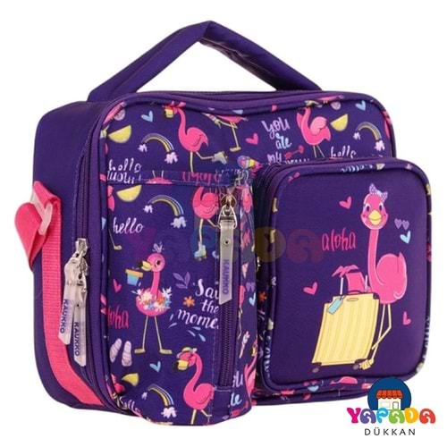 Kaukko Kids L7223 Leather Flamingo Beslenme Çantası
