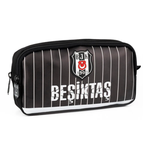 Me Beşiktaş Me Team İnce Çubuk Desenli Suni Deri Kalem Çantası - 25355 -