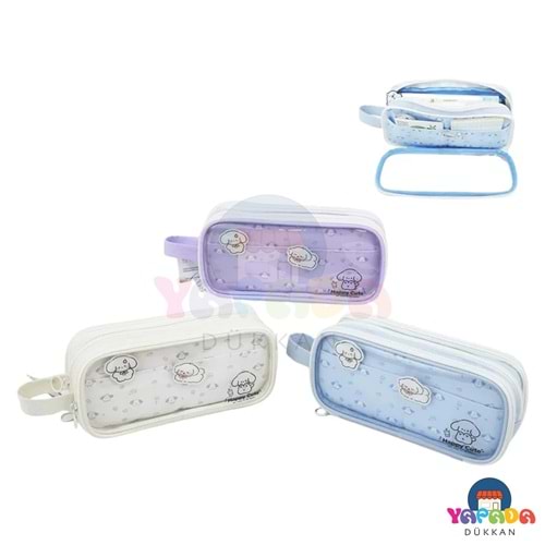 Muggle MU-5986 Happy Cute Üç Bölmeli Renkli Kalem Çantası