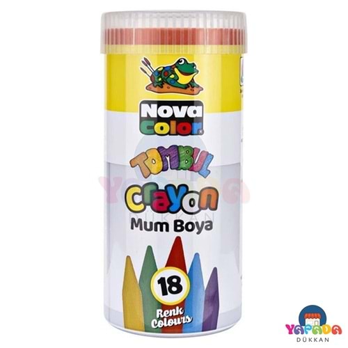 Nova Color NC-2116 18 Renk Tombul Mum Boya Seti - Metal Tüp