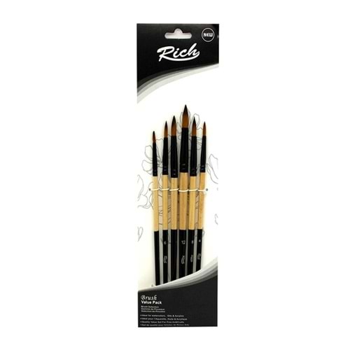 Rich Karma Fırça Seti 6'lı (Zemin Fırçalı Keep Smile Set-9)