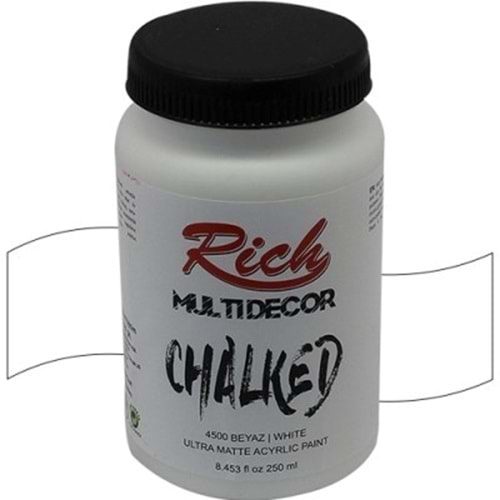 Rich Multi Decor Chalked Akrilik Boya 250 cc. 4500 BEYAZ