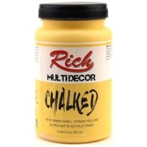 Rich Multi Decor Chalked Akrilik Boya 250 cc. 4516 Saman Sarı