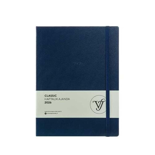 Victoria’s Journals 226 2302 Classic Haftalık Ajanda 2026 A4 19X25Cm Sert Kapak 100 Gr 144 Sayfa