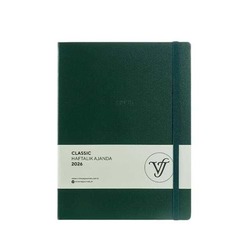 Victoria’s Journals 226 2304 Classic Haftalık Ajanda 2026 A4 19X25Cm Sert Kapak 100 Gr 144 Sayfa