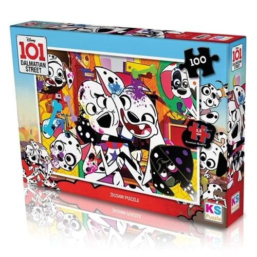 Ks Games 100 parça - 101 Dalmatian Çocuk Puzzle