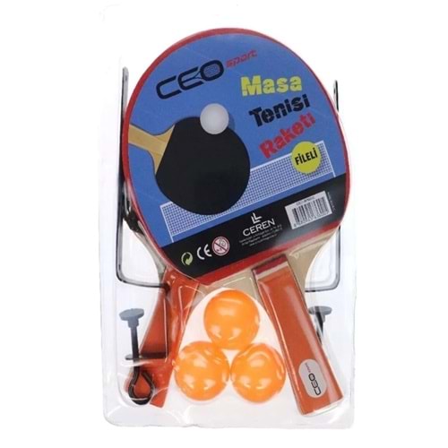 CEO Sport Masa Tenisi Seti Fileli (2 Raket + 3 Top)