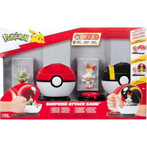 Pokemon Sürpriz Atak Oyun Seti S4 Larvitar ve Scorbunny