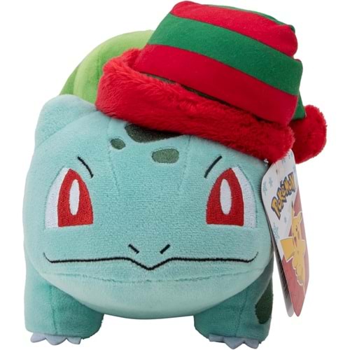 Pokemon Kış Pelüş Şapkalı Bisasam 20 cm Resmi Pelüş