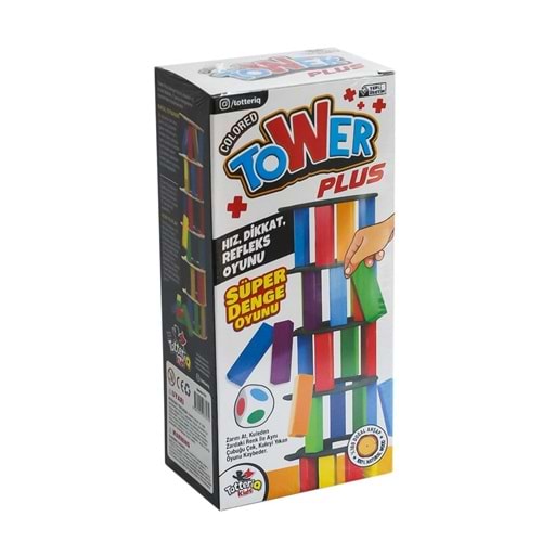 7317 Renkli Plus Tower Süper Denge Oyunu 54 Adet Totteriq